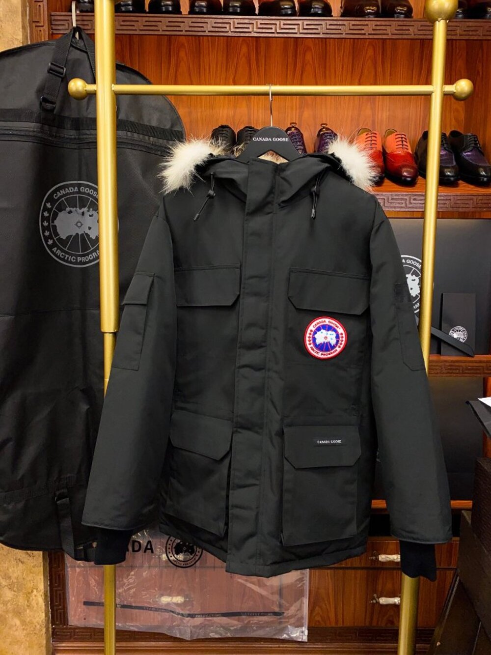 Canada Goose Expedition Black Fur Hood Parka Jacket